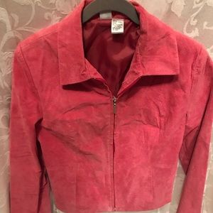 Pink suede jacket